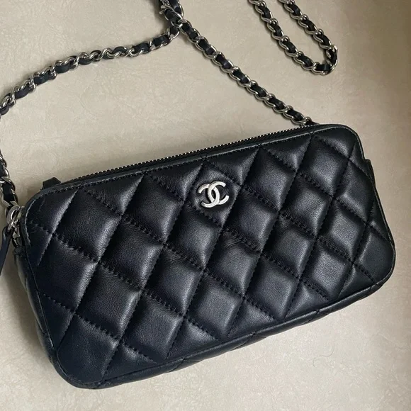 Chanel  Double Zip Chain Shoulder Bag - Picture 3 of 16
